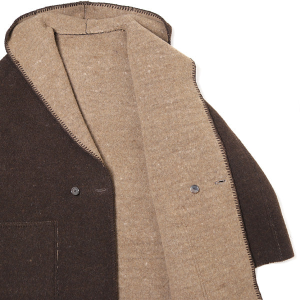 TARANUI WOOL BLANKET CLOTH HOODED COAT