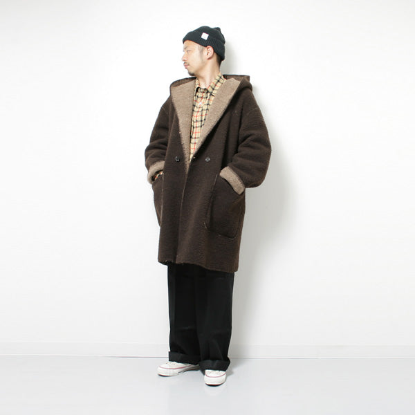 TARANUI WOOL BLANKET CLOTH HOODED COAT