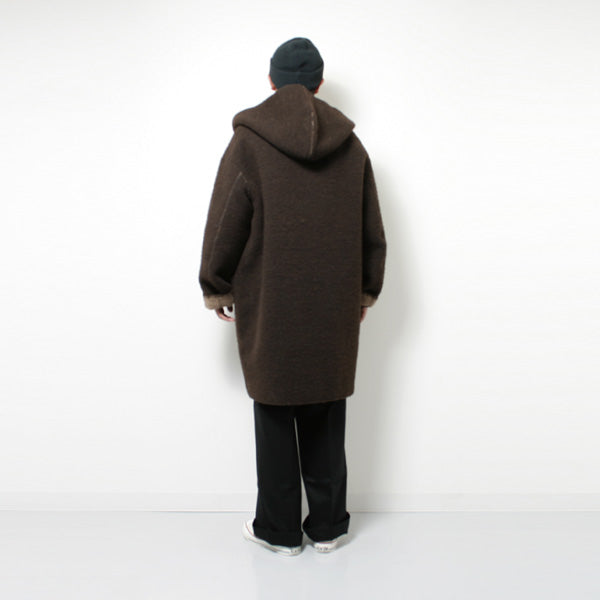 TARANUI WOOL BLANKET CLOTH HOODED COAT