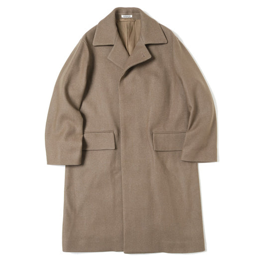 WOOL SILK MELTON SOUTIEN COLLAR COAT