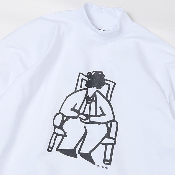 L/S Tee BASQUIAT(MOCK NECK WHITE)