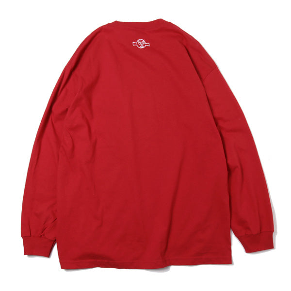 L/S Tee BASQUIAT(CREW NECK RED)