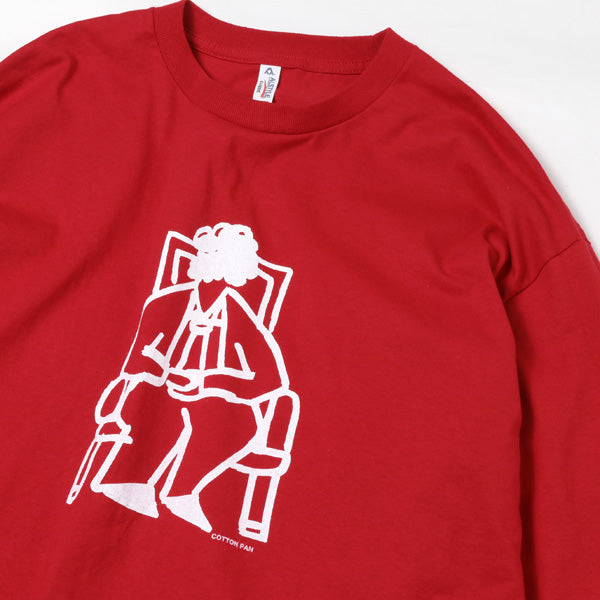L/S Tee BASQUIAT(CREW NECK RED)