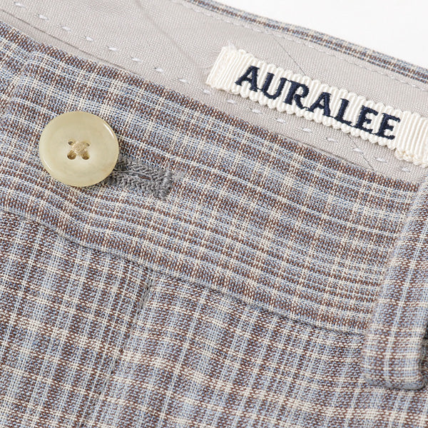 HARD TWIST WOOL DOUBLE FACE CHECK SLACKS