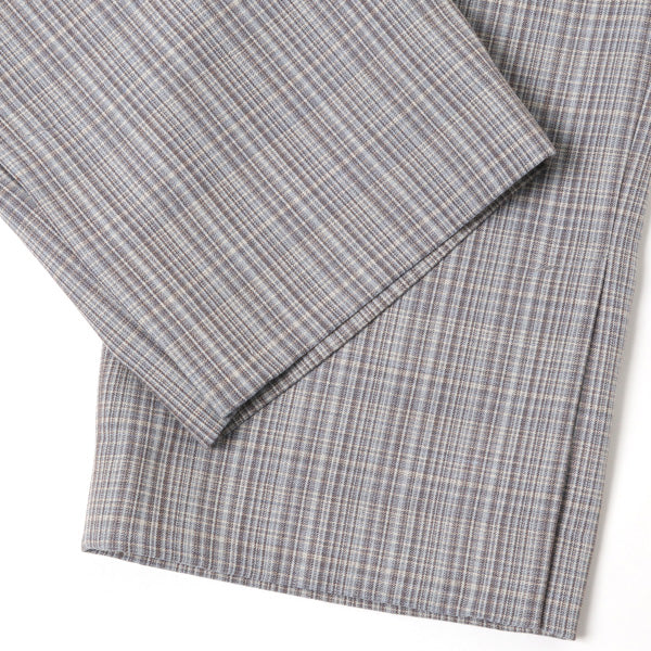 HARD TWIST WOOL DOUBLE FACE CHECK SLACKS