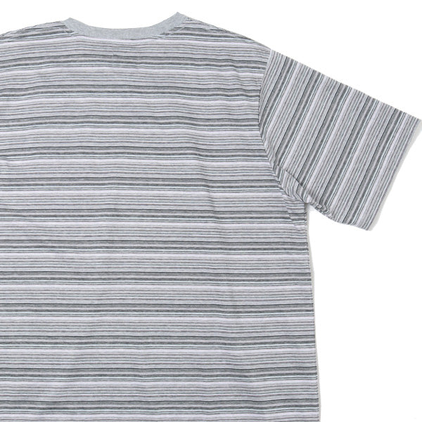 S/S Papillion Emb. Pocket Tee / Multi Stripe