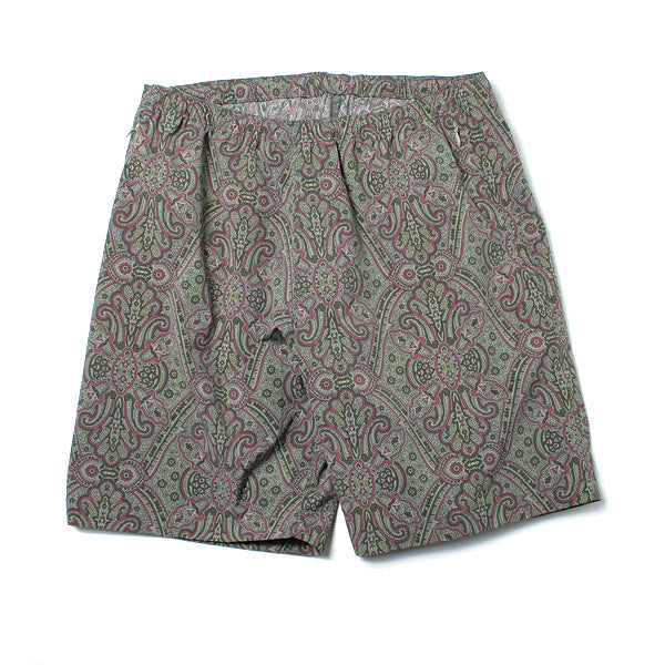 Warm-up Short - Poly Taffeta / Paisley Print