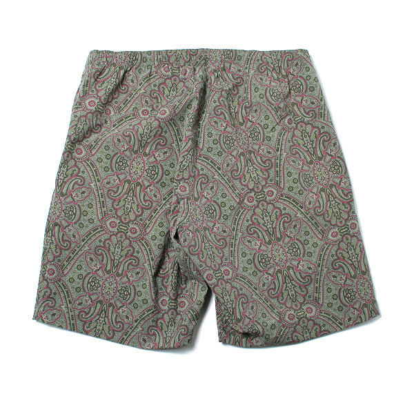 Warm-up Short - Poly Taffeta / Paisley Print