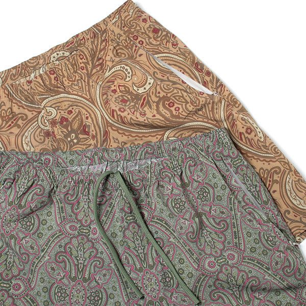 Warm-up Short - Poly Taffeta / Paisley Print