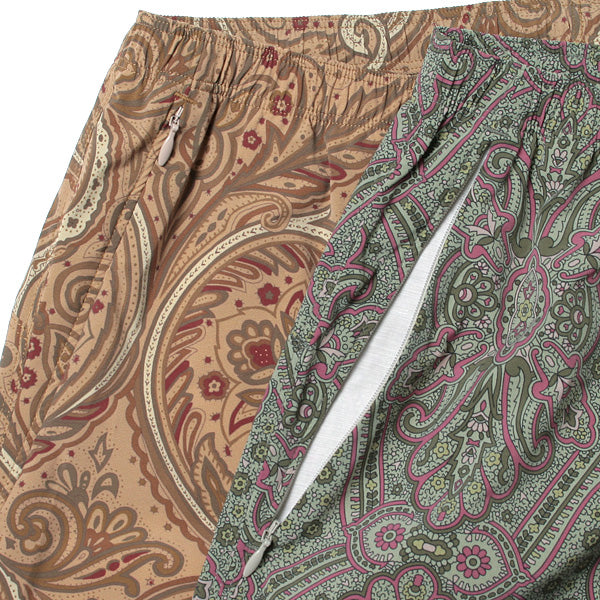 Warm-up Short - Poly Taffeta / Paisley Print