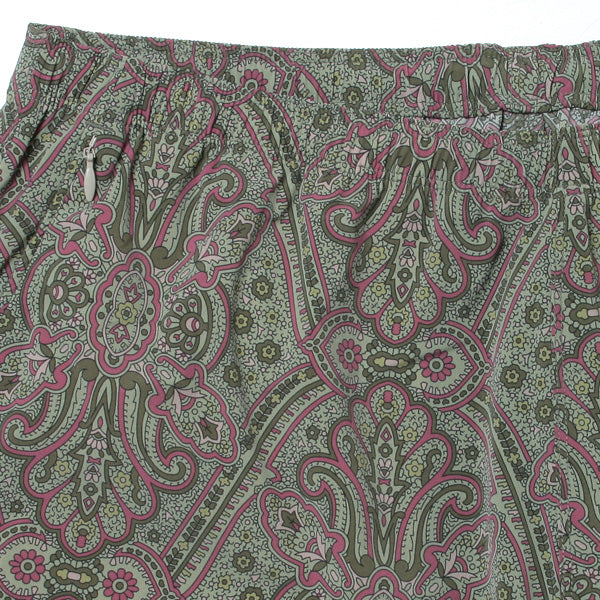 Warm-up Short - Poly Taffeta / Paisley Print