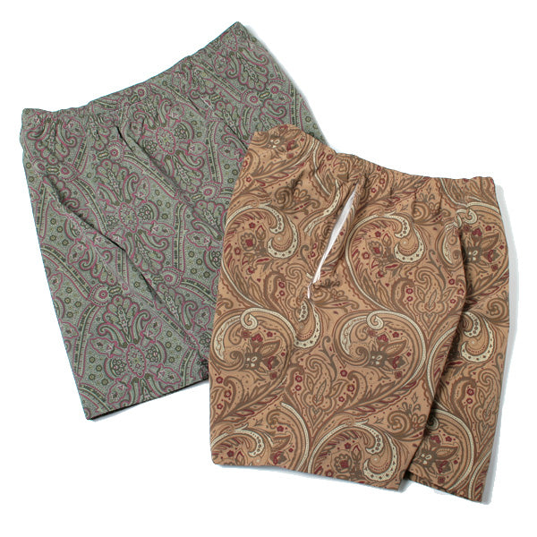 Warm-up Short - Poly Taffeta / Paisley Print