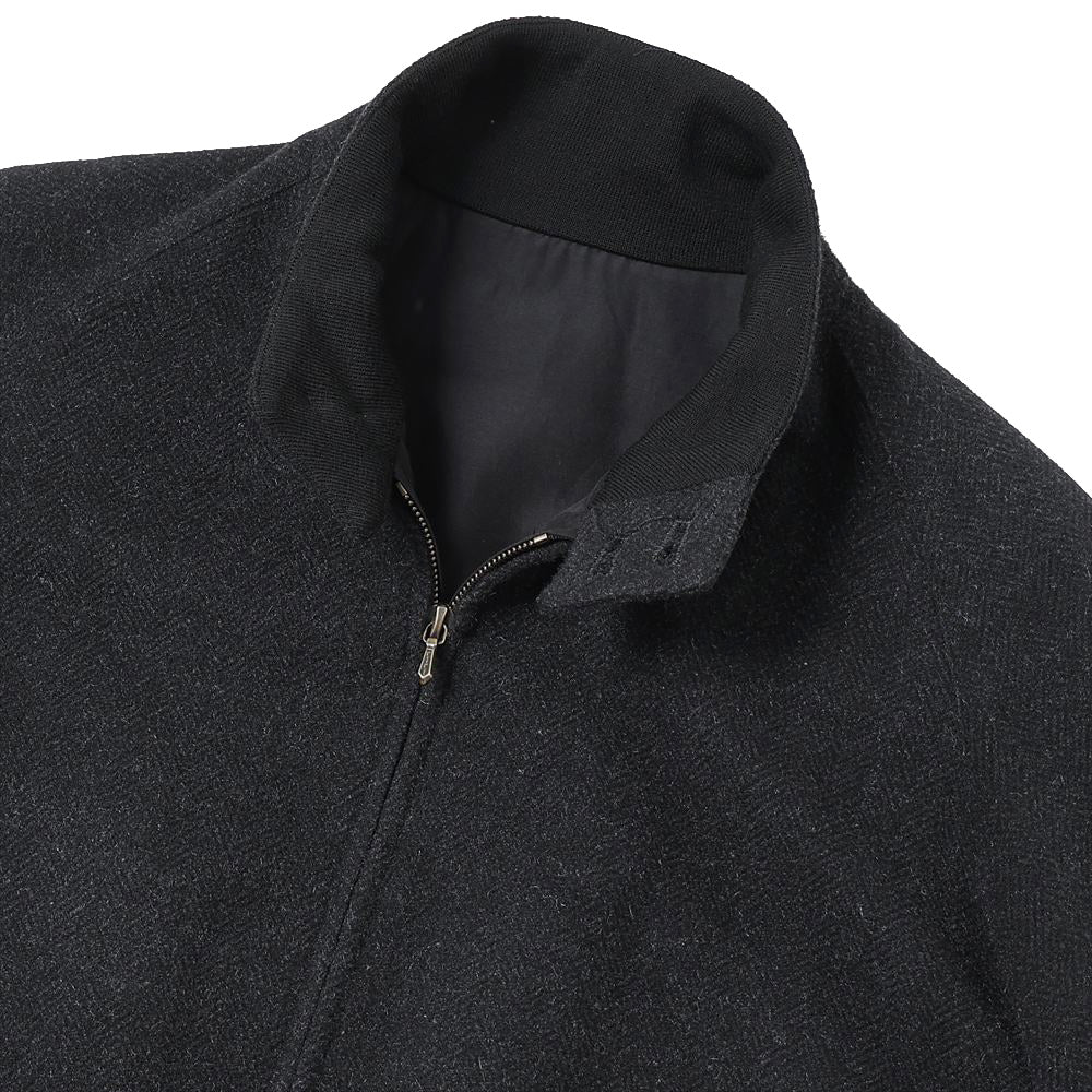 Silk Cashmere Tweed Harrington Jacket