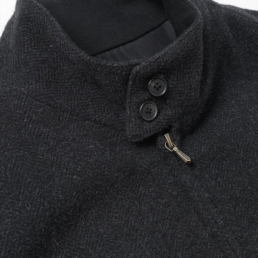 Silk Cashmere Tweed Harrington Jacket