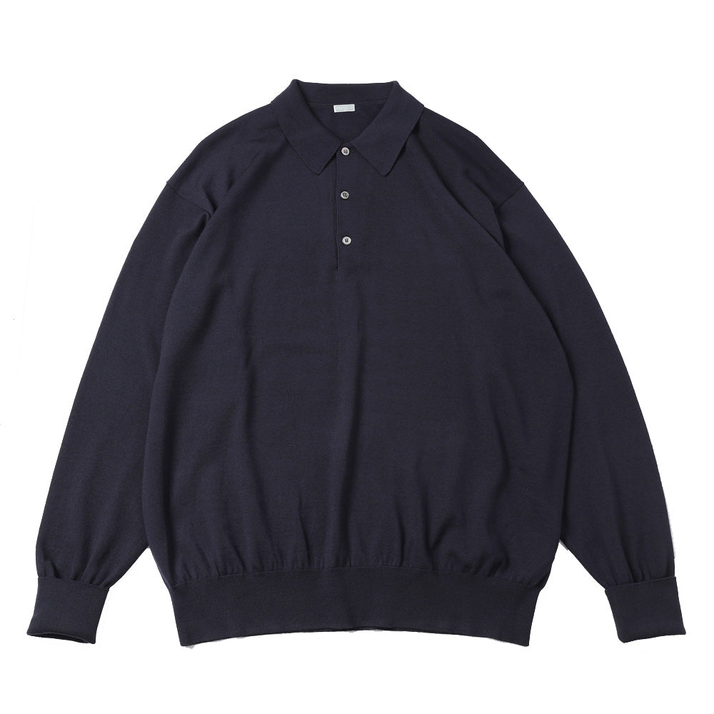 Wool Knit L/S Polo Shirts