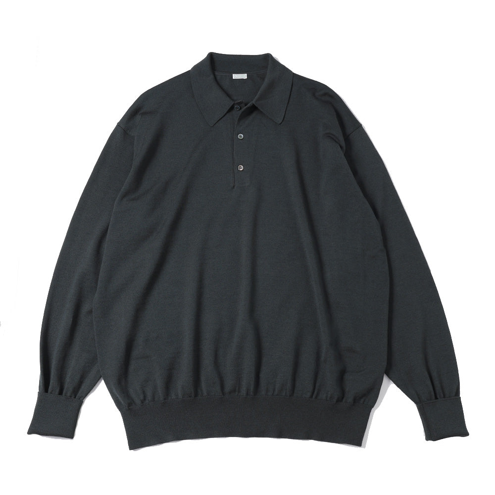 Wool Knit L/S Polo Shirts