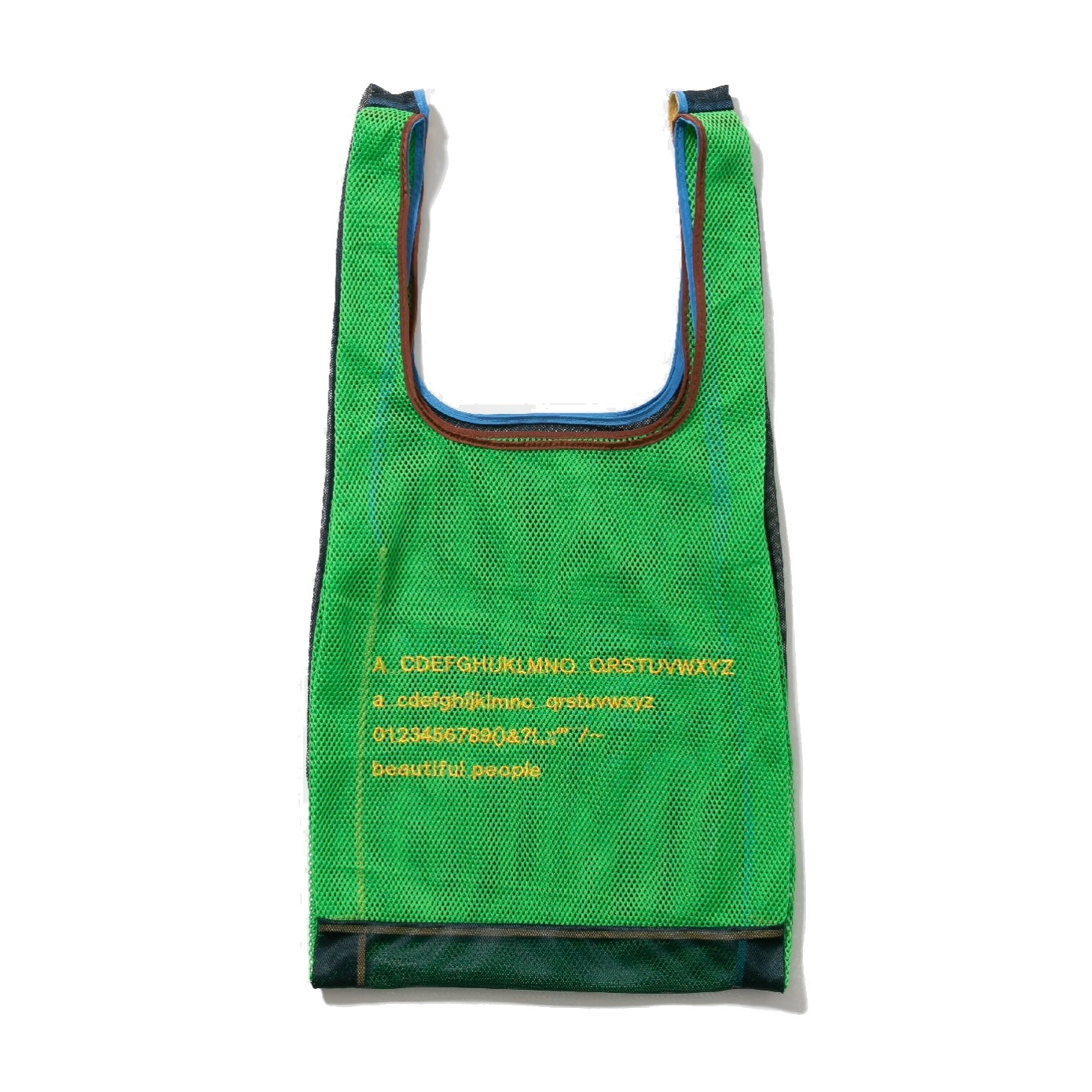 alphabet embroidely marche flip bag