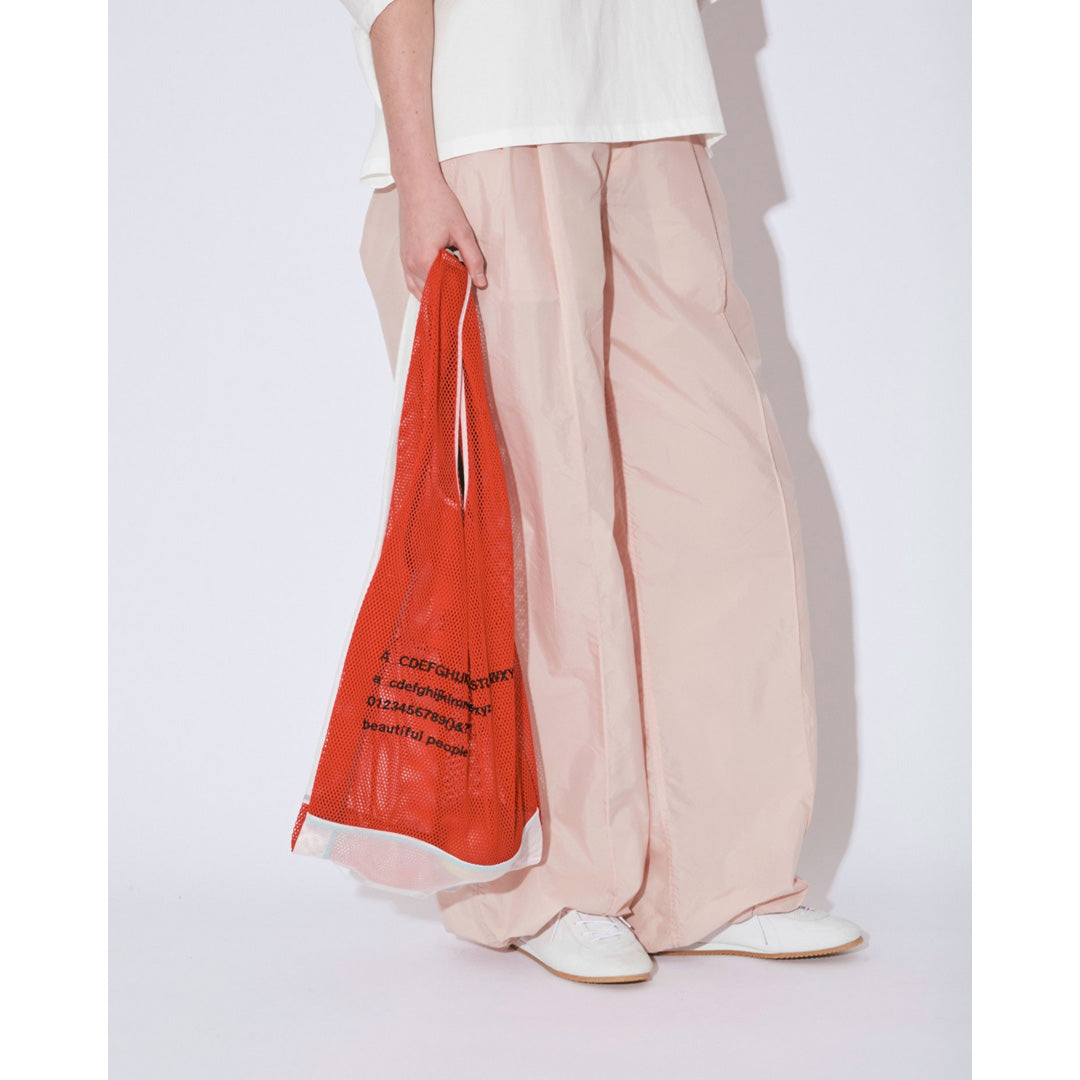 alphabet embroidely marche flip bag