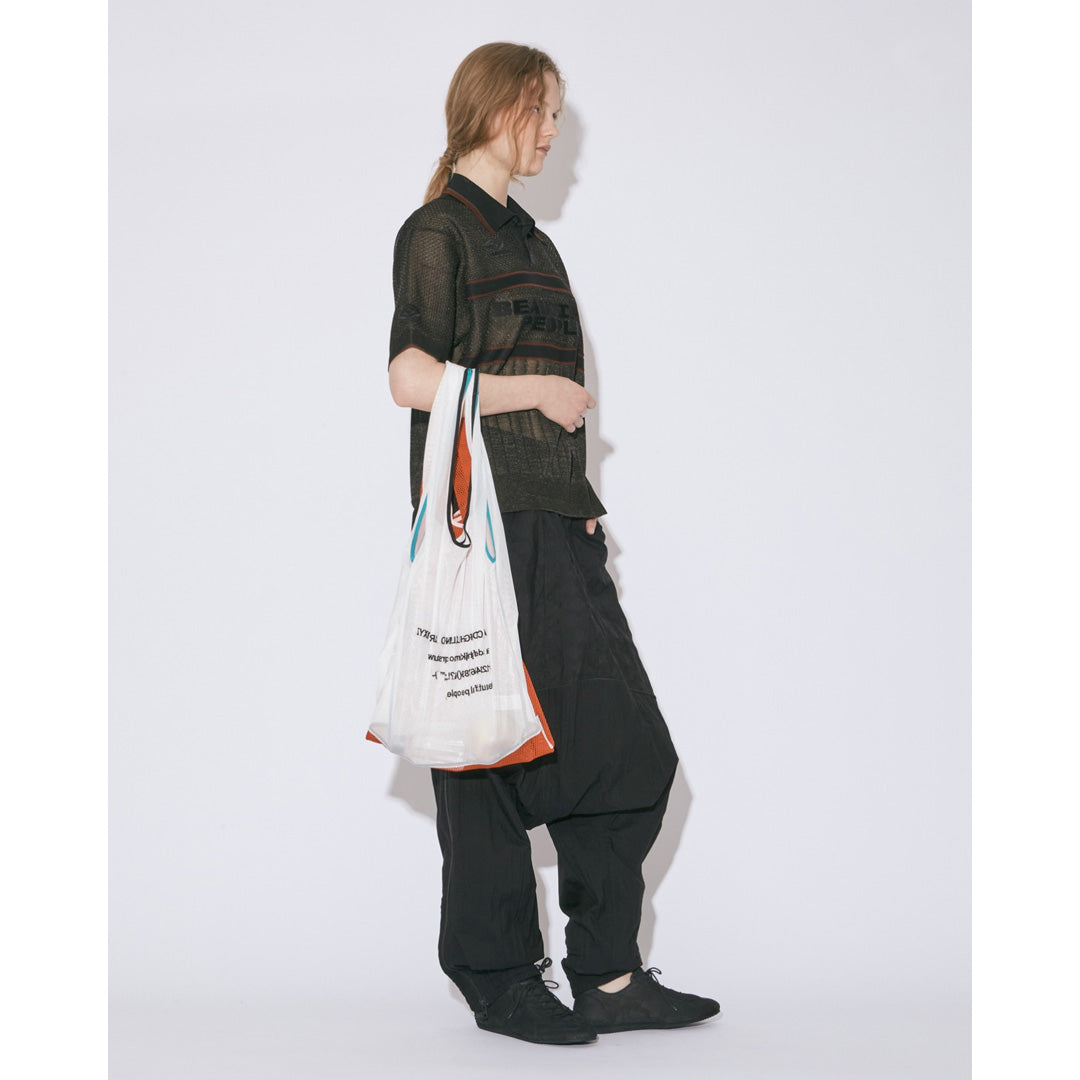 alphabet embroidely marche flip bag