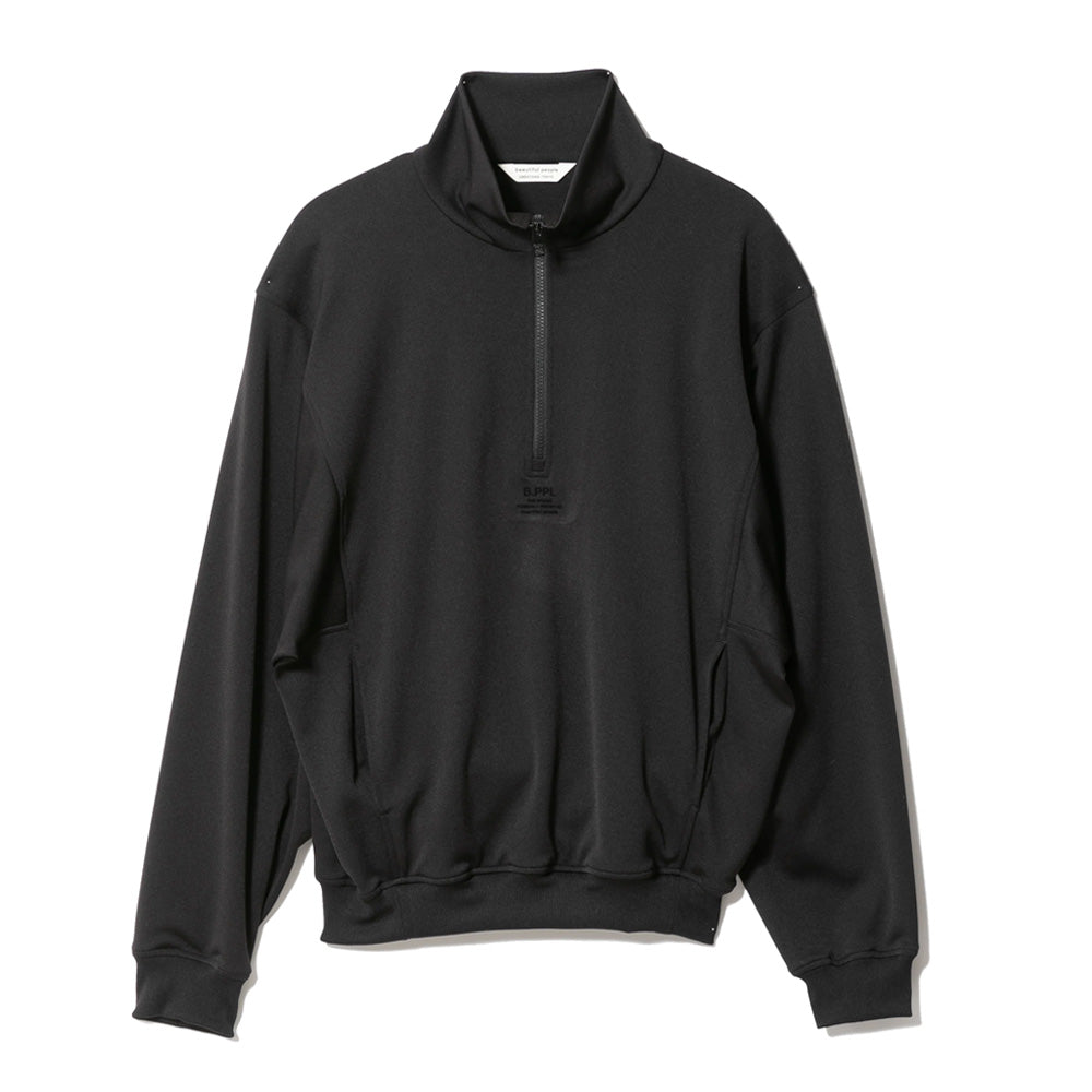 Sports jersey high-necked zip-up pullover