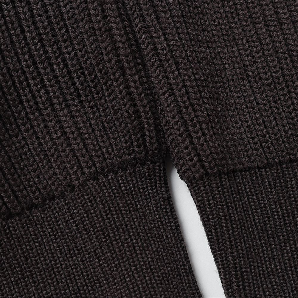 Stand Collared Double Rib Knit