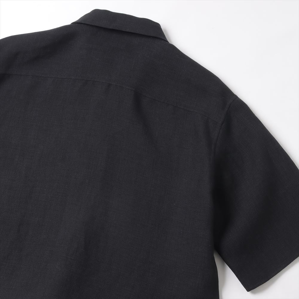 DOUBLE CLOTH LINEN HAND SEWN HALF SLEEVED SHIRT