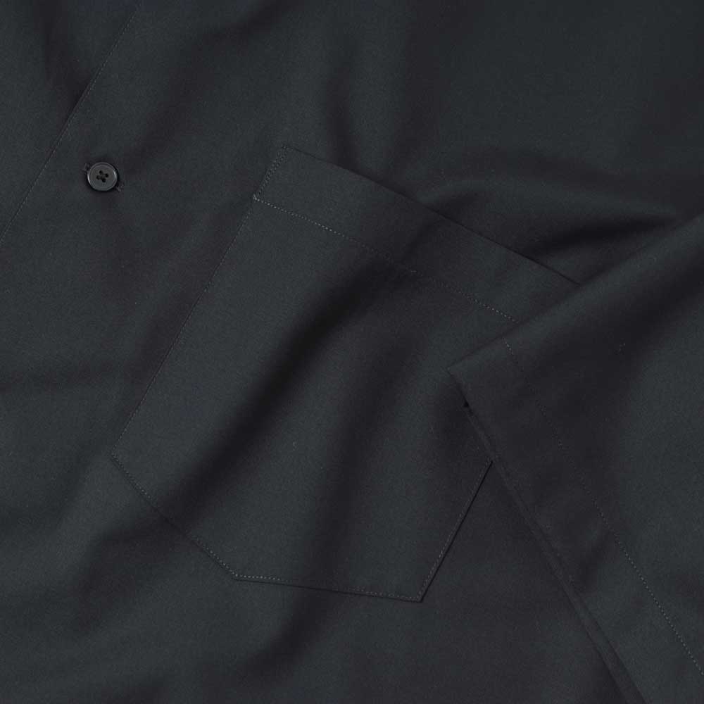 SUPER FINE TROPICAL WOOL OPEN COLLAR HALF SLEEVED SHIRT