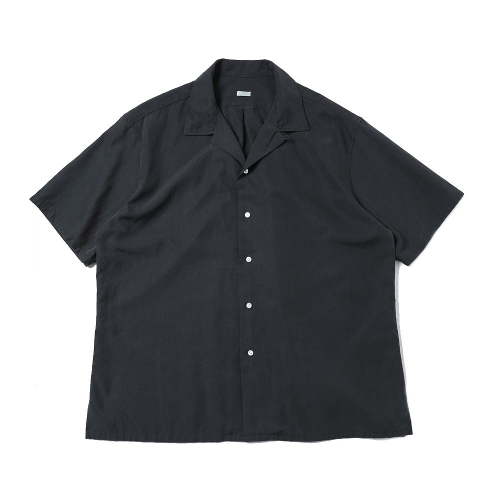 Silk Cotton Open Collar S/S Shirt