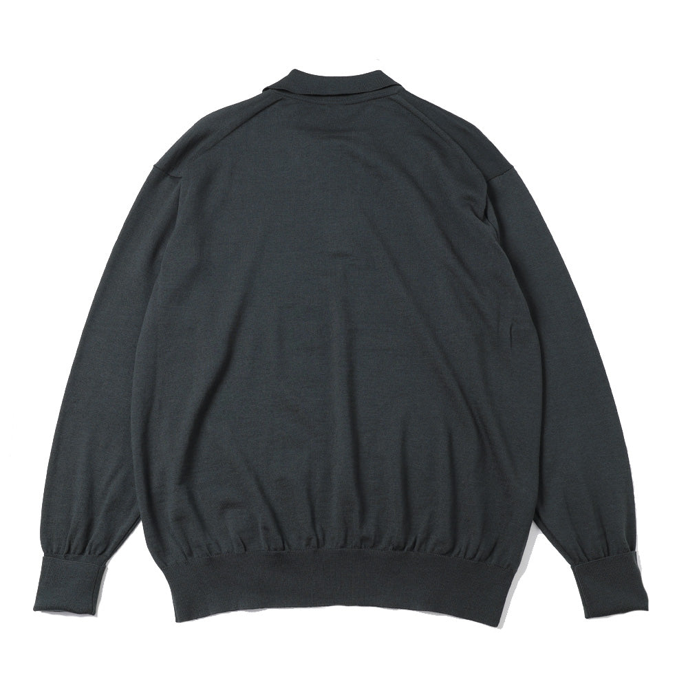 Wool Knit L/S Polo Shirts