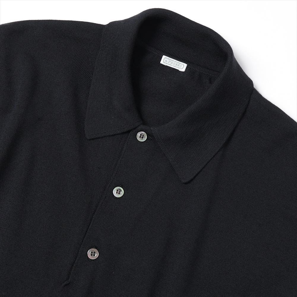 Wool Knit L/S Polo Shirts