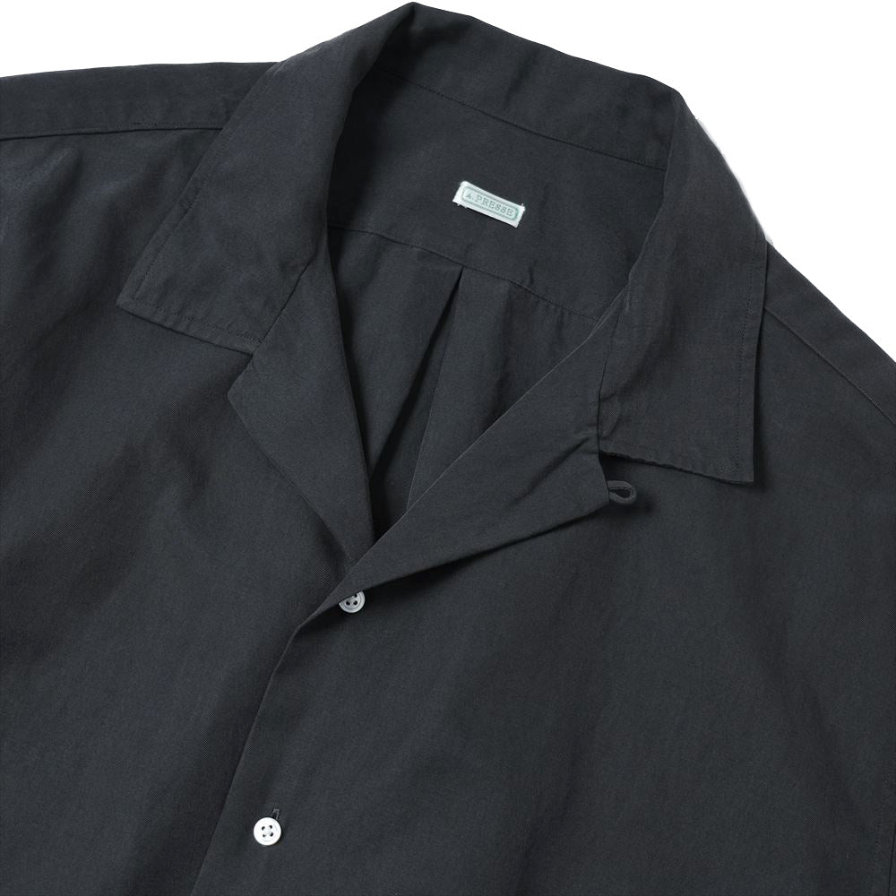 Silk Cotton Open Collar S/S Shirt