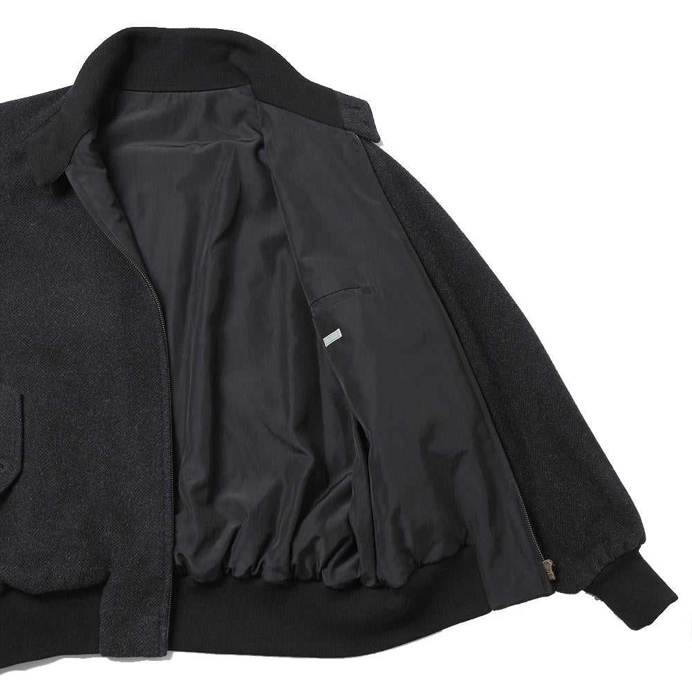 Silk Cashmere Tweed Harrington Jacket