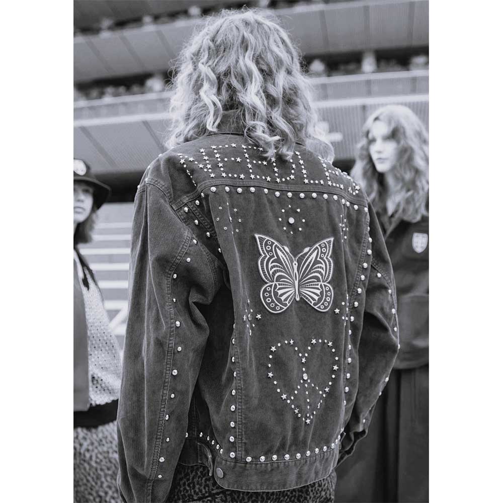 Studded Jean Jacket - 14W Corduroy