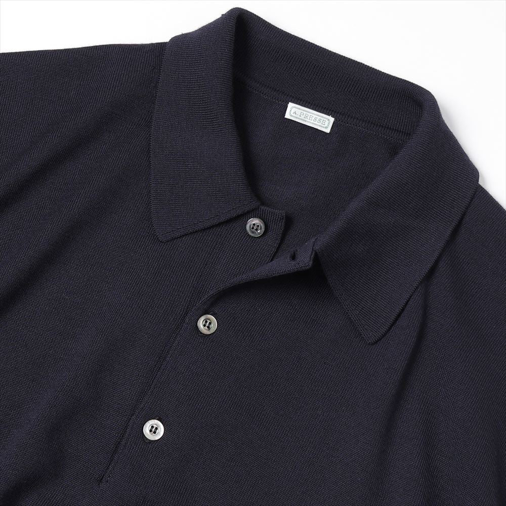 Wool Knit L/S Polo Shirts