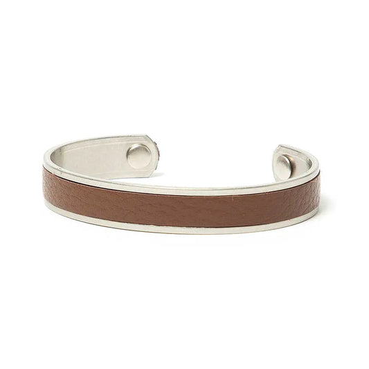 BRASS BRACELET REGULAR with SHRINK LEATHER