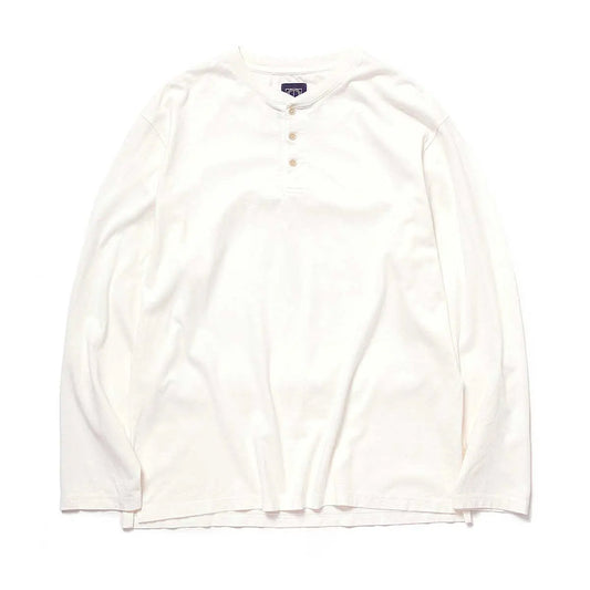 L/S HENLEY NECK TEE COTTON JERSEY VINTAGE WASH