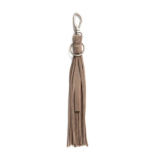 TASSEL KEY RING COW SUEDE