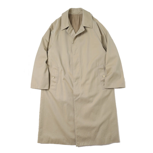Cotton gabardine bal collar coat