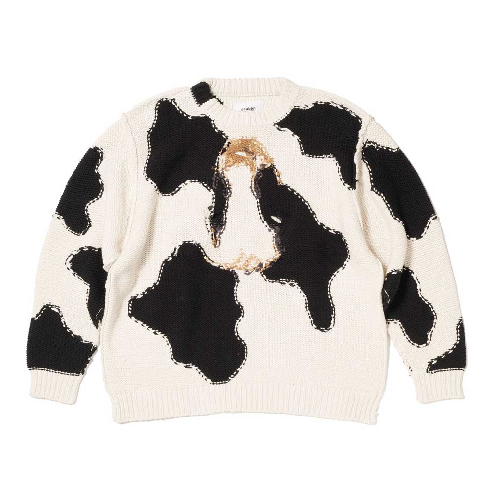 doublet(ダブレット)ACTING COW KNIT PULLOVER (26SS58KN215