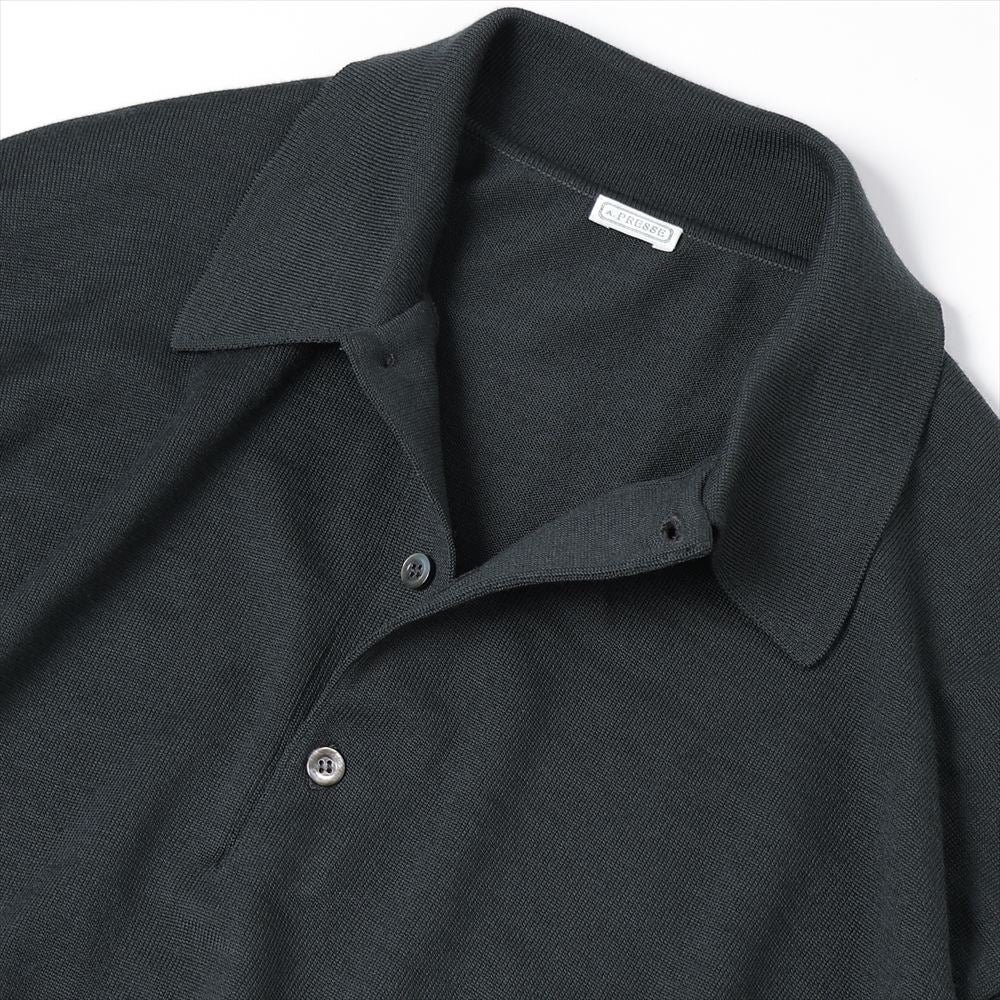 Wool Knit L/S Polo Shirts