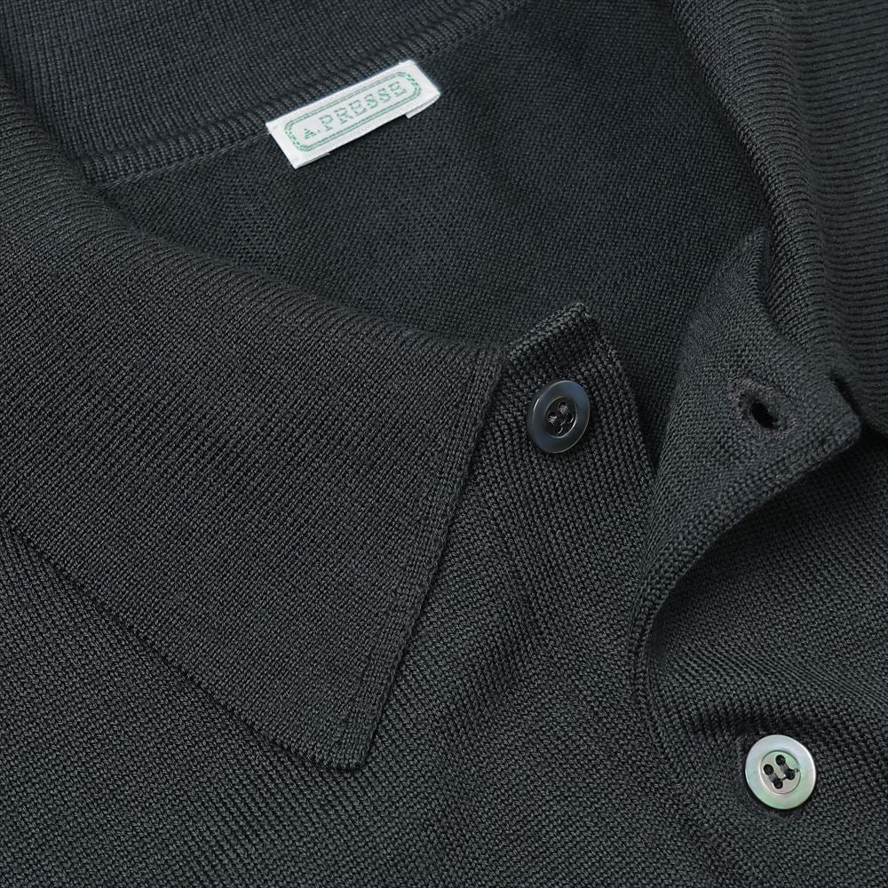 Wool Knit L/S Polo Shirts