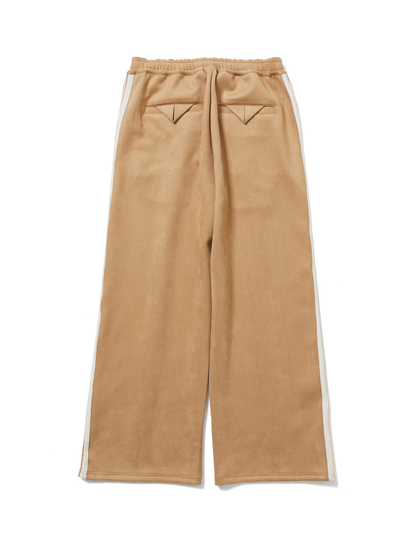 FAUX SUEDE FLARE TRACK PANTS