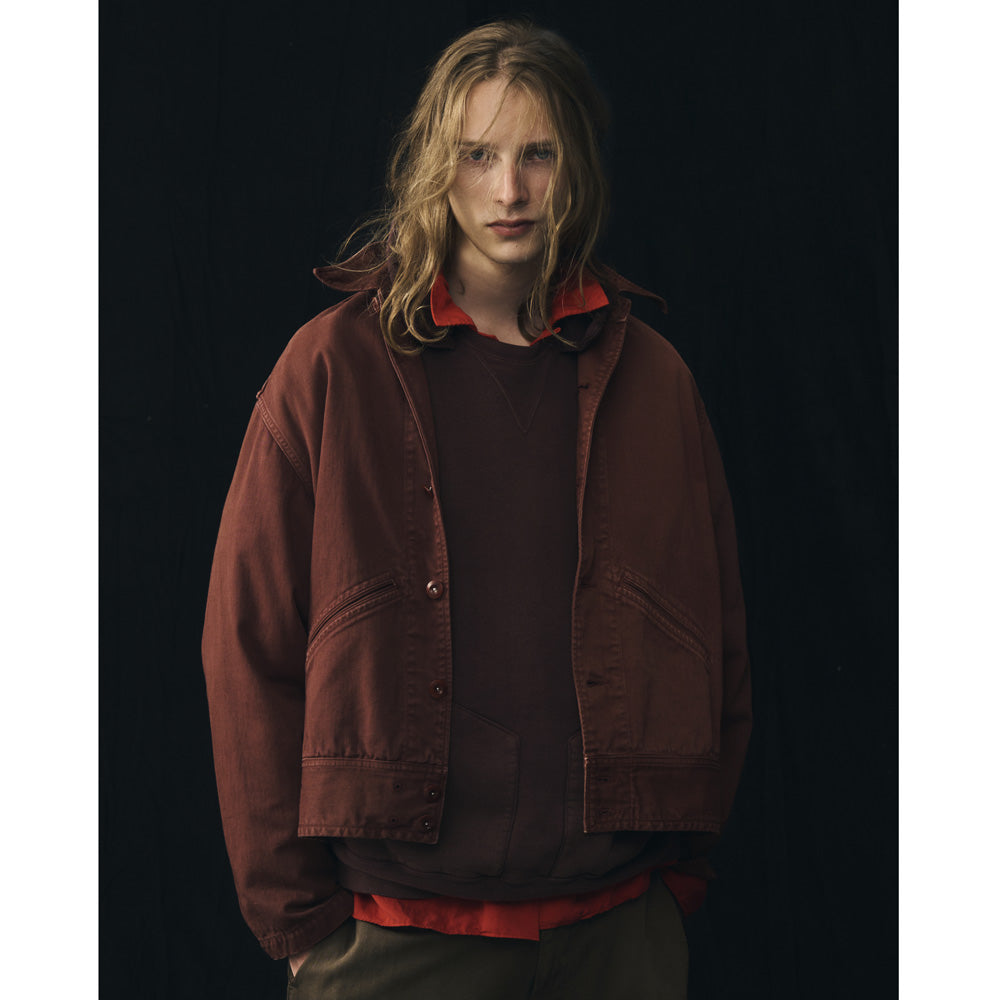 Vintage Attached Hood Sweat Parka