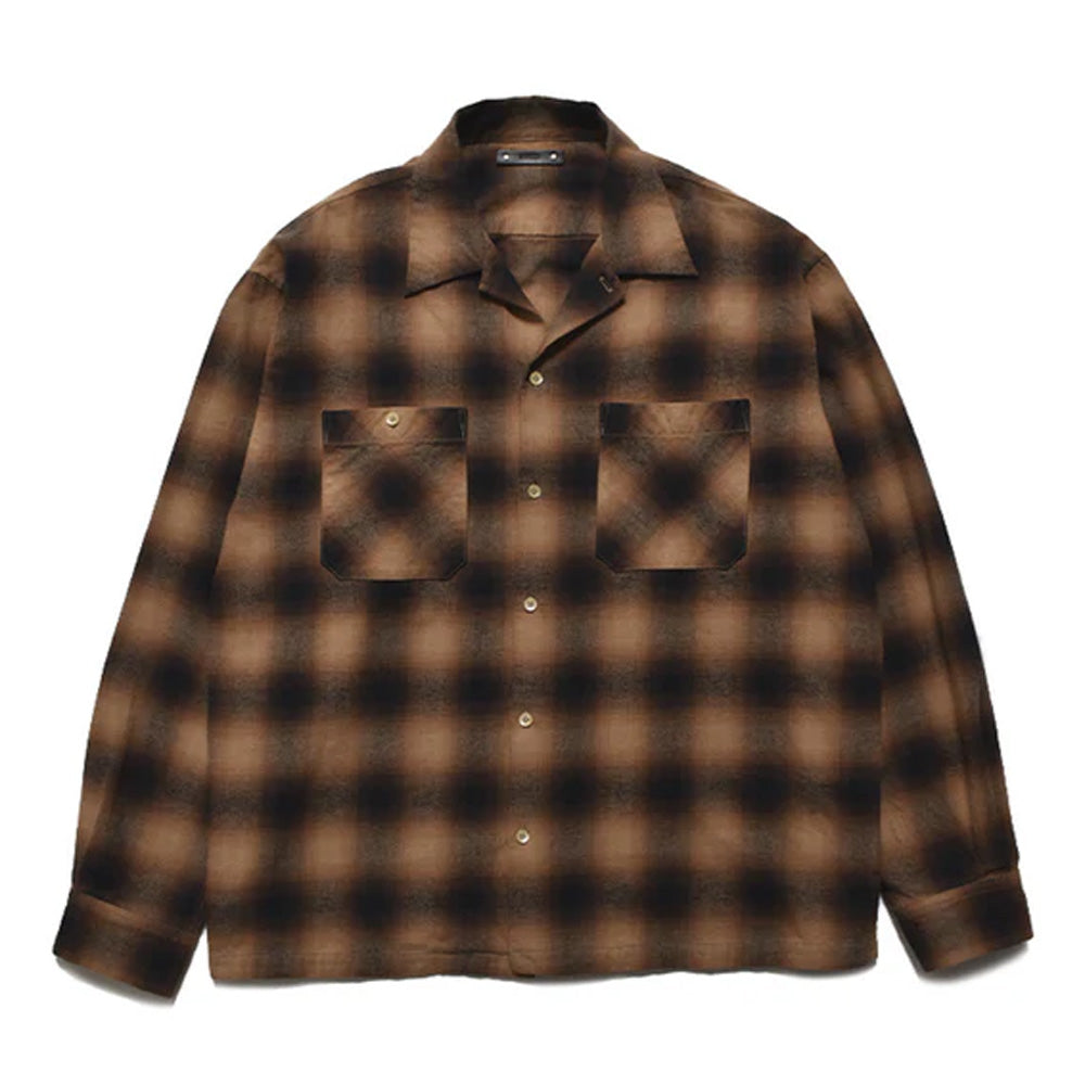 MINEDENIM - C.Flannel Ombre Open Collar SH (2509-5004) | MINEDENIM