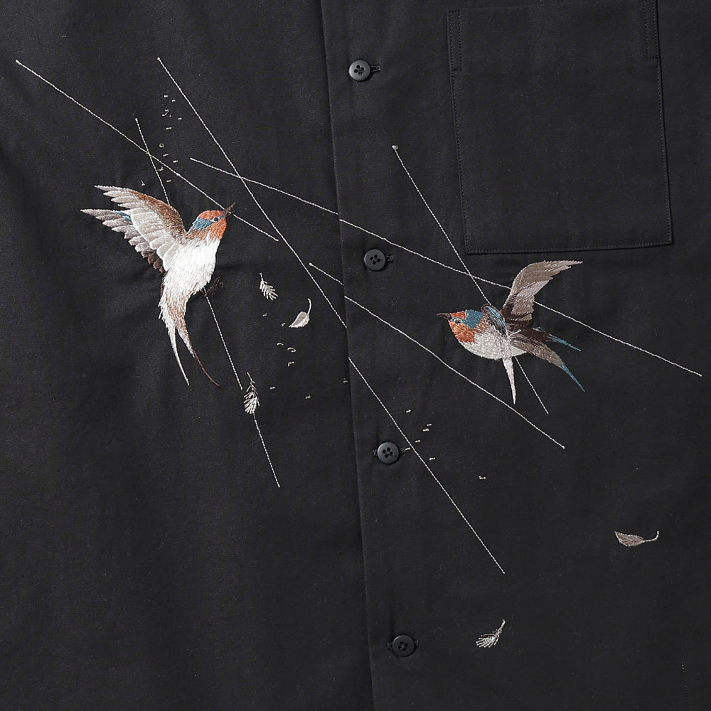 SILK NEP CLOTH SOUVENIR SHIRTS (Long-sleeve)