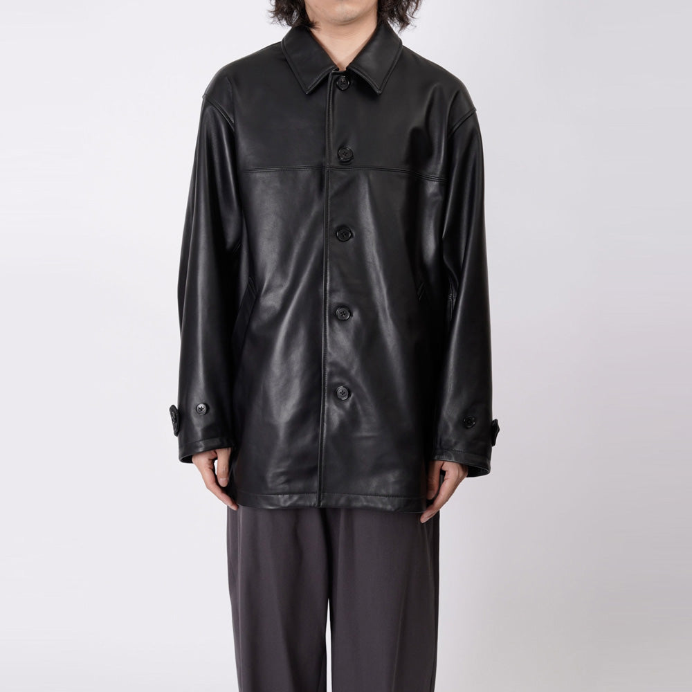 LEATHER CAR COAT