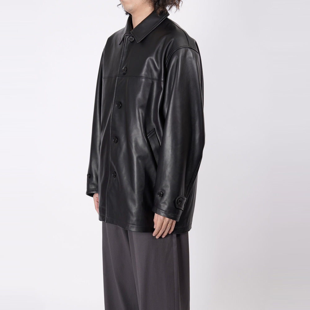 LEATHER CAR COAT