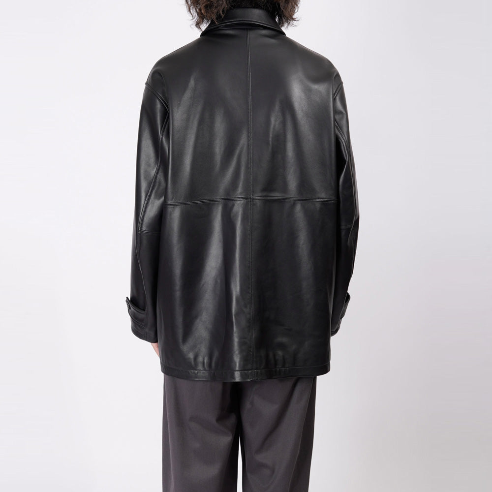 LEATHER CAR COAT