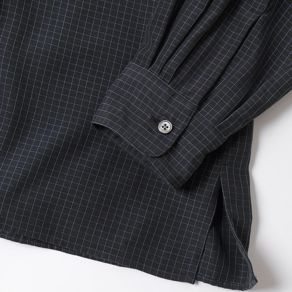 Silk Rayon Open Collar L/S Shirt