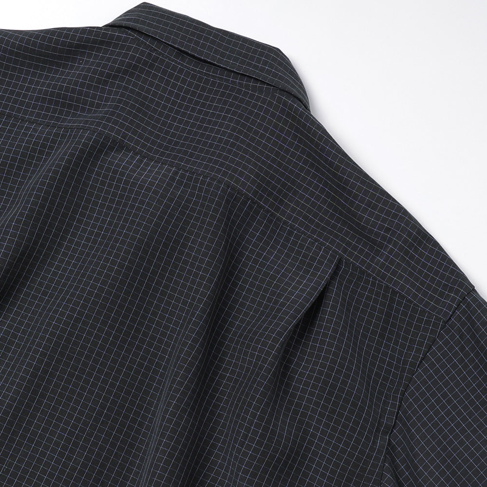 Silk Rayon Open Collar L/S Shirt